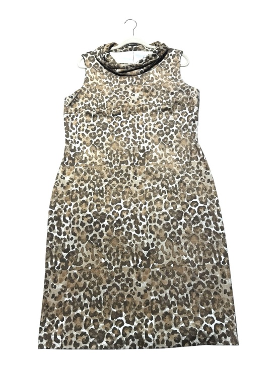 J. McLaughlin Dresses & Skirts - J. McLaughlin Women’s XL Soft Leopard Print Dress Knee Length Velour Brown Tan